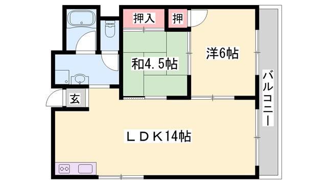 柴田マンション(2DK/4階)の間取り写真