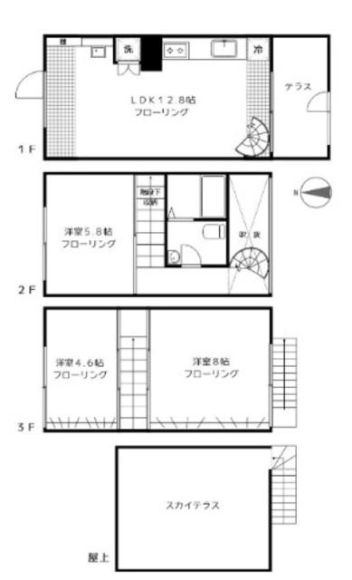 VILLALIANA(3LDK/3階)の間取り写真