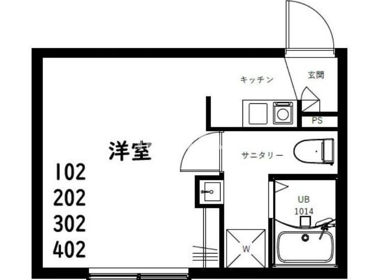 RSC西新井(ワンルーム/1階)の間取り写真