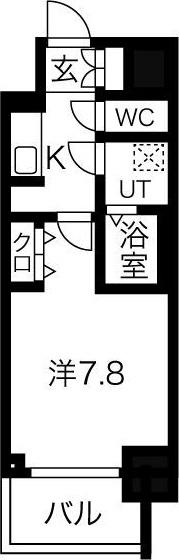 CREST TAPP新栄(1K/5階)の間取り写真
