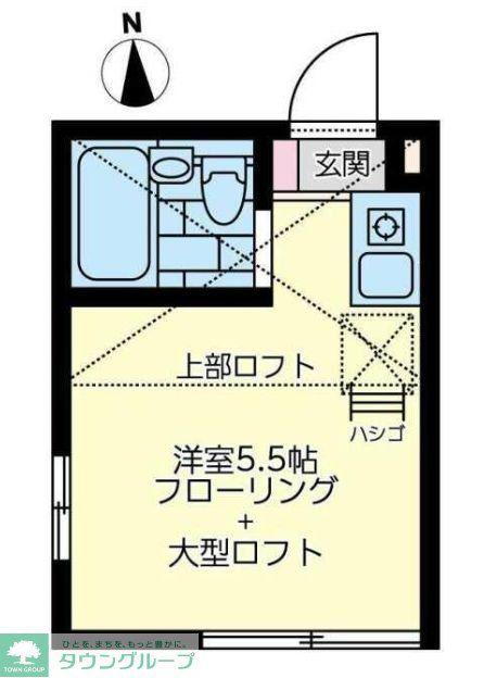 ユナイト川崎ルドルフの杜(ワンルーム/1階)の間取り写真