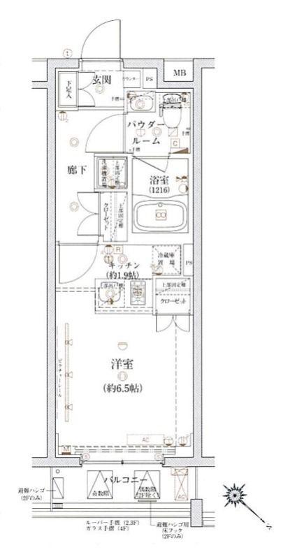 ベルシード板橋本町プレミア(1K/3階)の間取り写真
