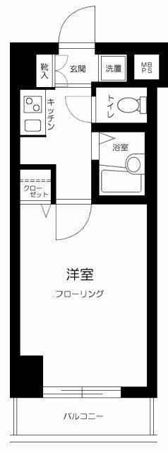 ヴェルステージ吾妻橋(1K/10階)の間取り写真