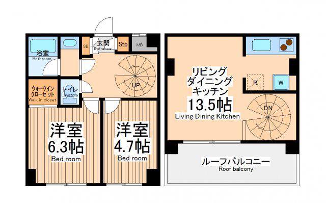 オズコート(2LDK/3階)の間取り写真