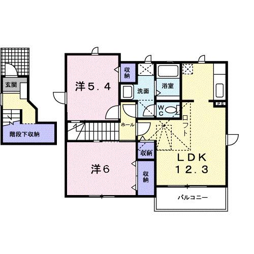 セルカ・フロレスタ(2LDK/2階)の間取り写真