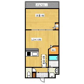 ルネス翠(1LDK/3階)の間取り写真
