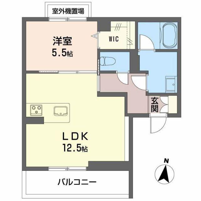 ノルディア野田(1LDK/3階)の間取り写真