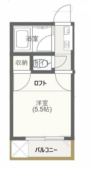 アベニールエイラク(1K/2階)の間取り写真