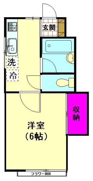 グリーンハイム(1K/1階)の間取り写真