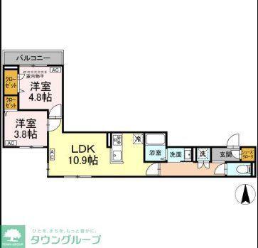 セレスティア南篠崎町(2LDK/3階)の間取り写真