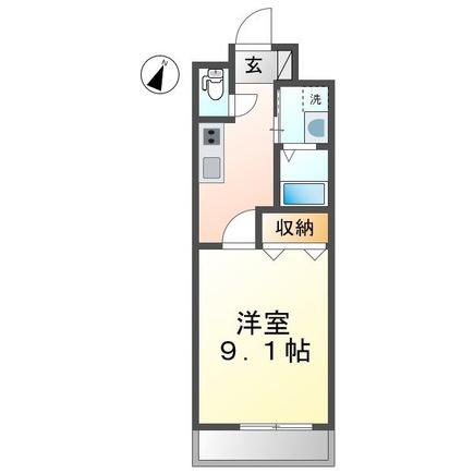 LA FORTE TAOJI(1K/1階)の間取り写真