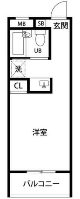 スカイコート新宿第7(ワンルーム/5階)の間取り写真