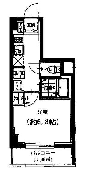 アイランド中野(1K/5階)の間取り写真