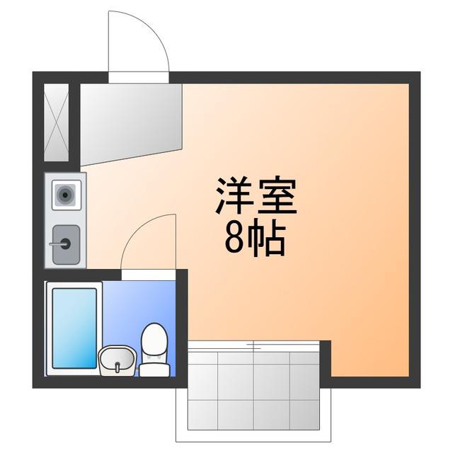 ヴェルナール(ワンルーム/3階)の間取り写真
