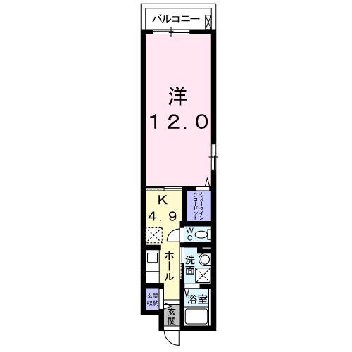 メゾン ド ホーク(1K/3階)の間取り写真