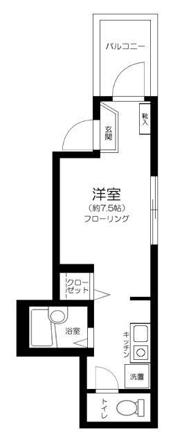 アルシオーネ町屋(1K/1階)の間取り写真