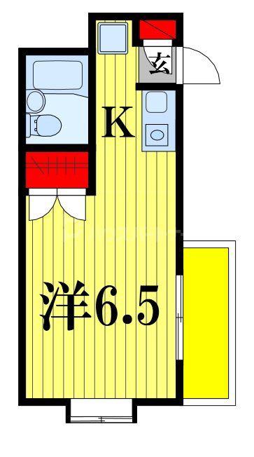 サンハイツ薬円台(ワンルーム/2階)の間取り写真