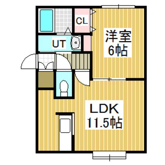 パルテノスI(1LDK/3階)の間取り写真