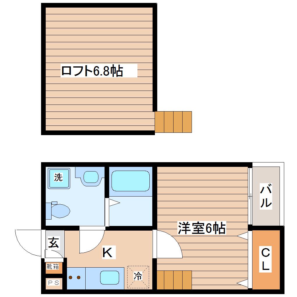 グレイス西中田(ワンルーム/1階)の間取り写真
