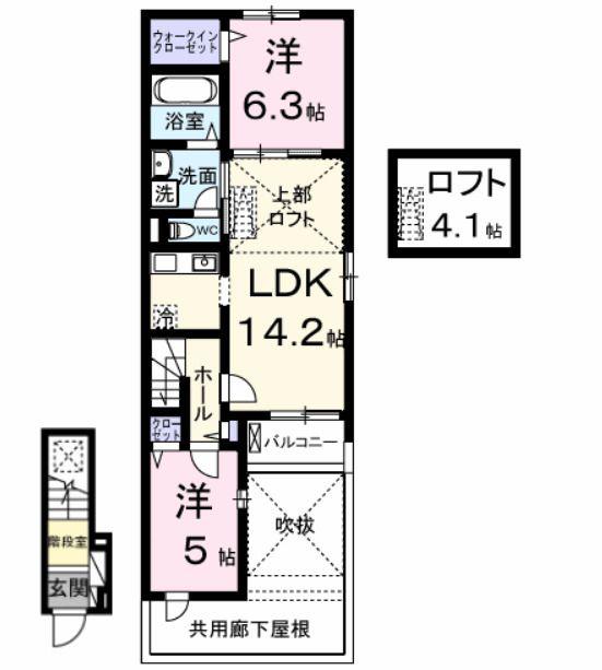 アニマルベース・MITAKA(2LDK/2階)の間取り写真