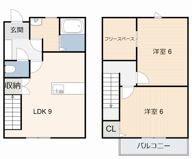 マリーゴールド(2LDK/1階)の間取り写真
