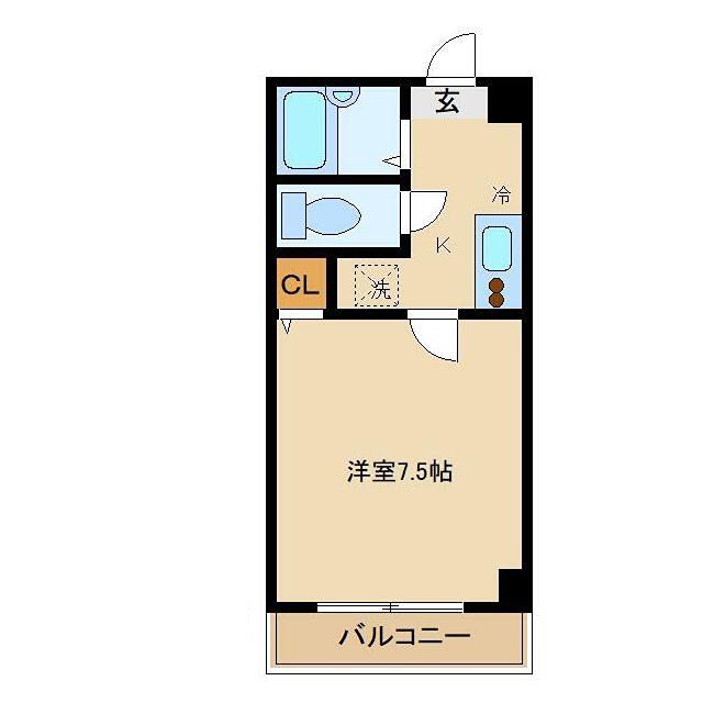 第28シンエイビル(1K/5階)の間取り写真