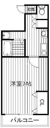 RUITA日本橋(1K/6階)の間取り写真