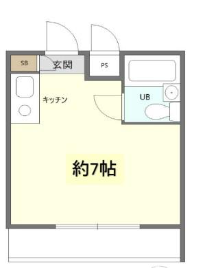 ハイクレスト落合(ワンルーム/2階)の間取り写真