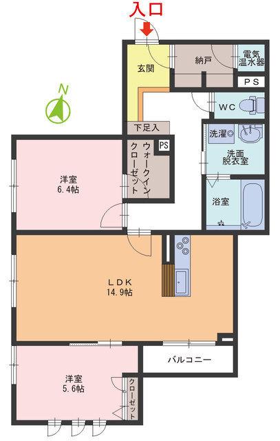 TALMUND GARTEN(2LDK/1階)の間取り写真
