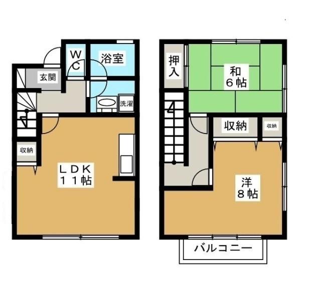セントラルコートN A棟(2LDK/1階)の間取り写真