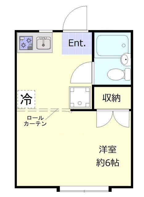 リベラ代々木上原(ワンルーム/1階)の間取り写真