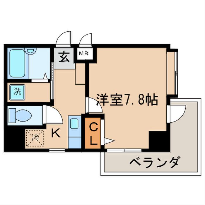 パエゼ今泉(1K/7階)の間取り写真