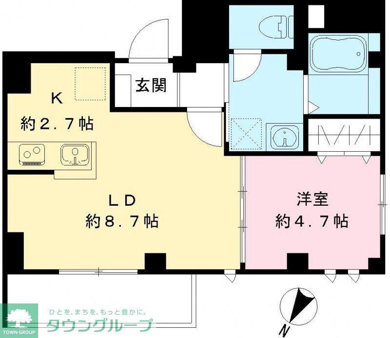 DIAMOND VALLEY ダイヤモンドバレー(1LDK/3階)の間取り写真