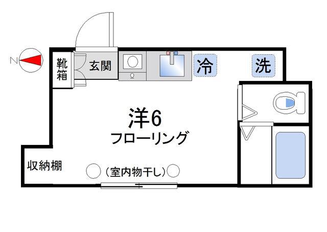 ミヅホアパート(ワンルーム/2階)の間取り写真