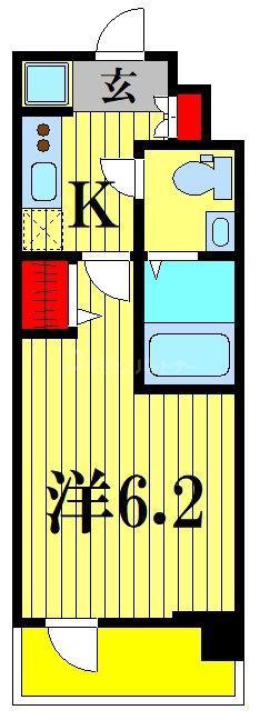 SHOKEN RESIDENCE亀有(1K/14階)の間取り写真