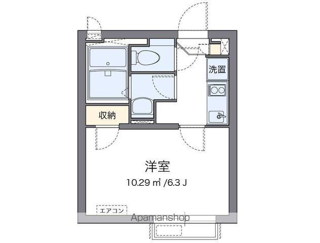 クレイノアーク東向島(1K/3階)の間取り写真