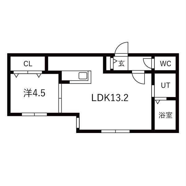北27西8MS(1LDK/3階)の間取り写真
