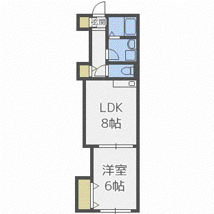 グランメゾン22(1LDK/4階)の間取り写真
