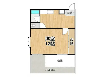 メゾンアルカディア金剛(1K/4階)の間取り写真