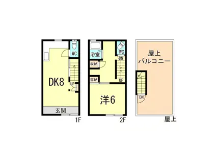 菊池アパート(1DK/1階)の間取り写真