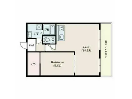 比枝コーポラス上町I(1LDK/3階)の間取り写真