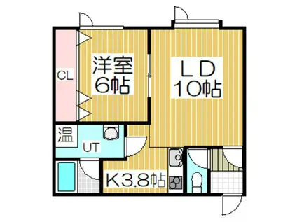 ハイツヤングリーヴス(1LDK/1階)の間取り写真