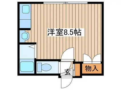 ノ-スニューパシフィック(ワンルーム/4階)の間取り写真