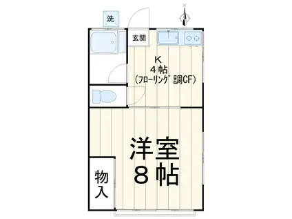 ハイツ南荻窪(1K/2階)の間取り写真