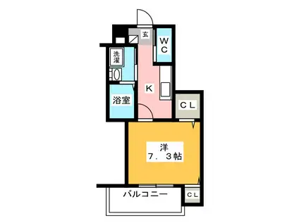 プティ・トリアノン(1K/4階)の間取り写真