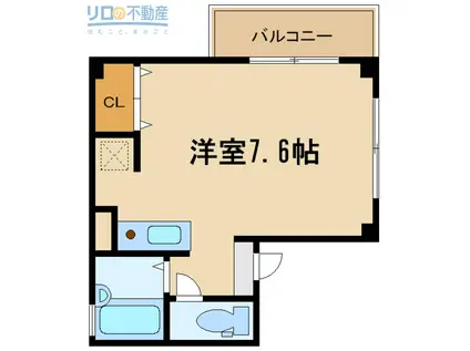 リーソンズコート(ワンルーム/3階)の間取り写真