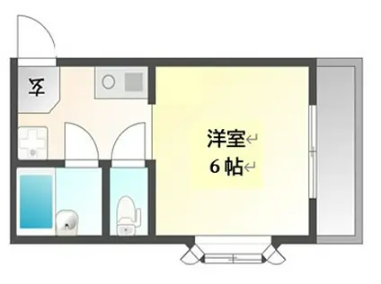 ハイツ白銀(1K/1階)の間取り写真