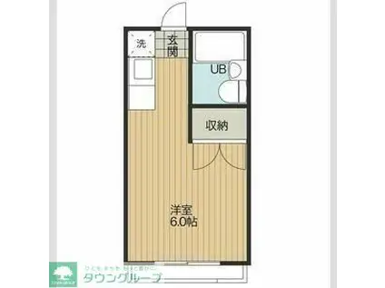 第2澤田プラザ(ワンルーム/3階)の間取り写真