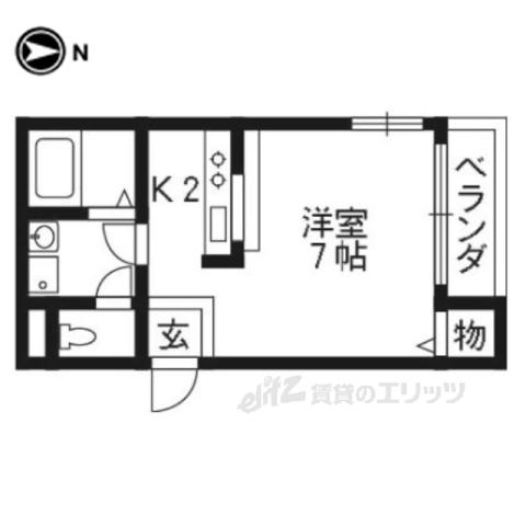 シャンドール 大田(1K/3階)の間取り写真