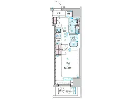 GENOVIA平塚III(1K/5階)の間取り写真